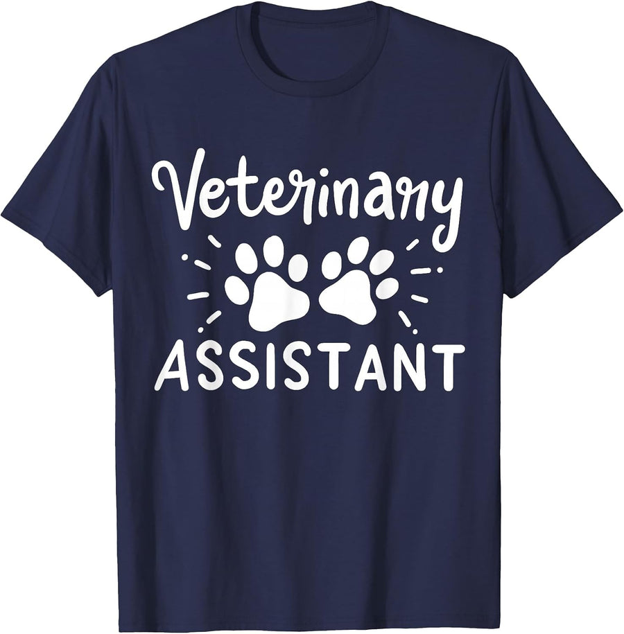 Veterinary Assistant Veterinarian T-Shirt - Navy Blue