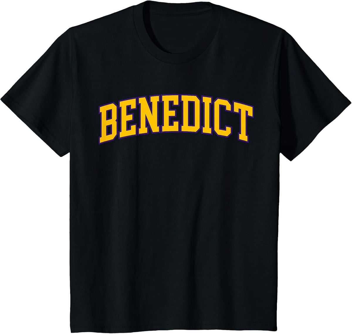 Benedict Vintage College Retro Men Women T-Shirt - Black