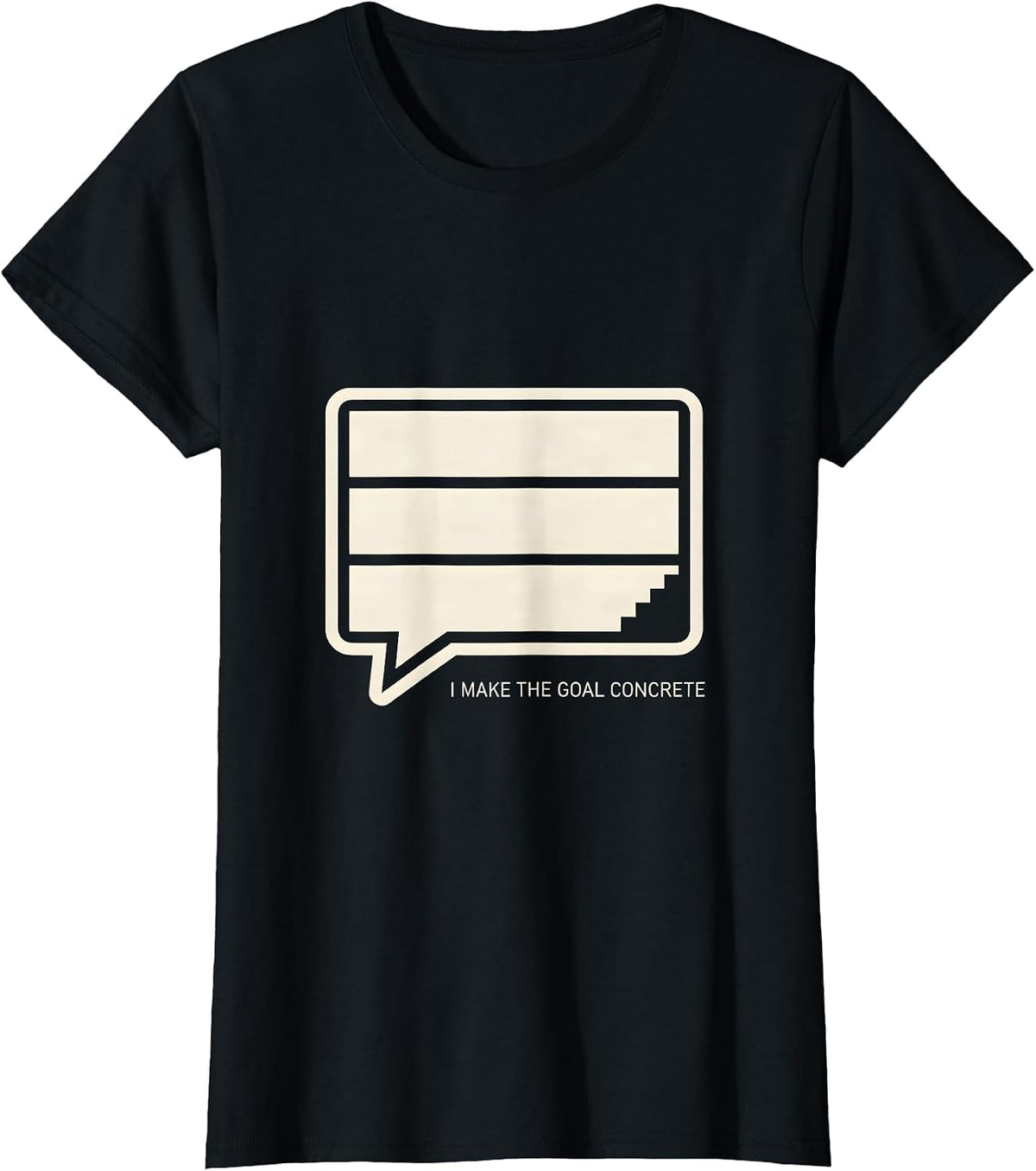 I Make The Goal Concrete Minimalist Special Education T-Shirt - Black