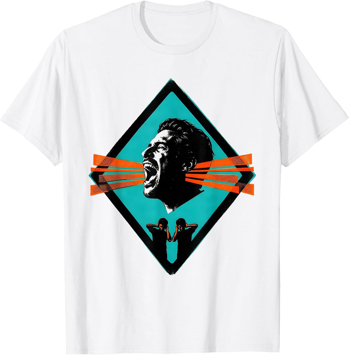 Men's Warning Singer Risograph Choir Humor Gift T-Shirt - White