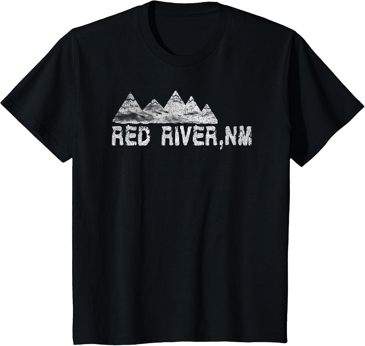 Trendy Grunge Red River NM Mountains Ski Town T-Shirt T-Shirt - Black