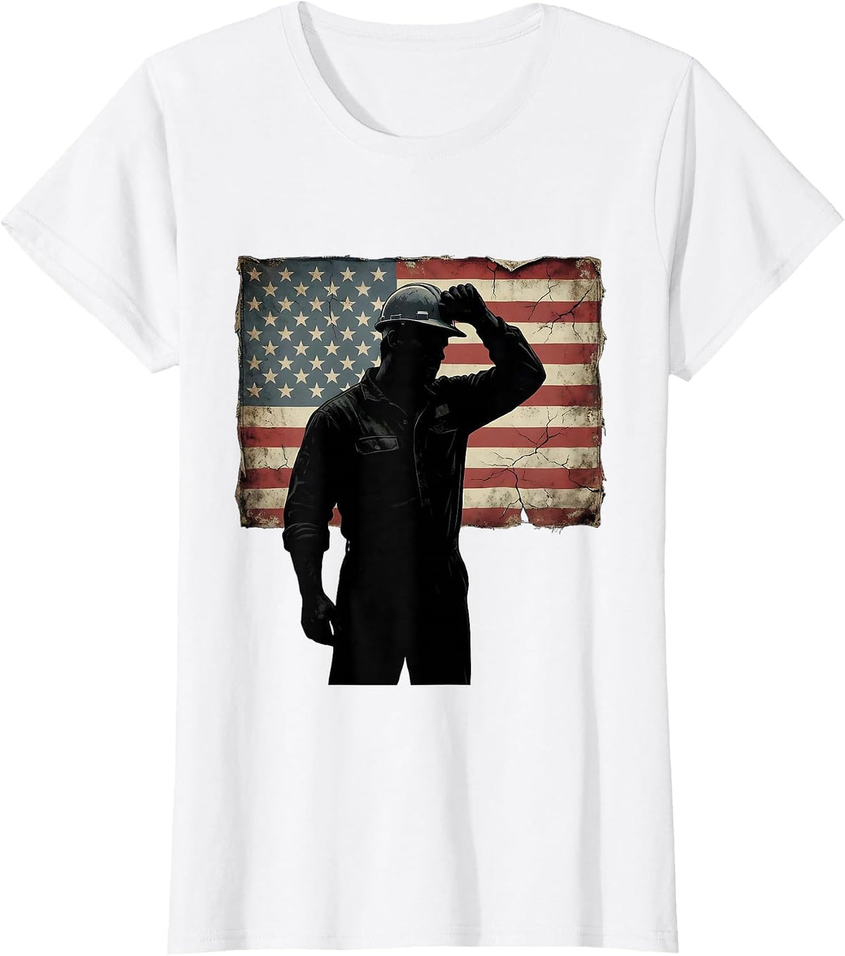 Factory Worker End of Shift We the People Graphic T-Shirt - White