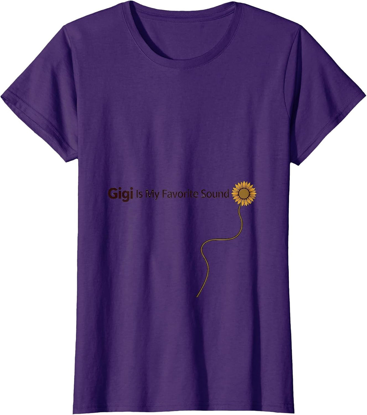 Women's Gigi Is My Favorite Sound Grandma Sunflower Mother's Day T-Shirt - Purple