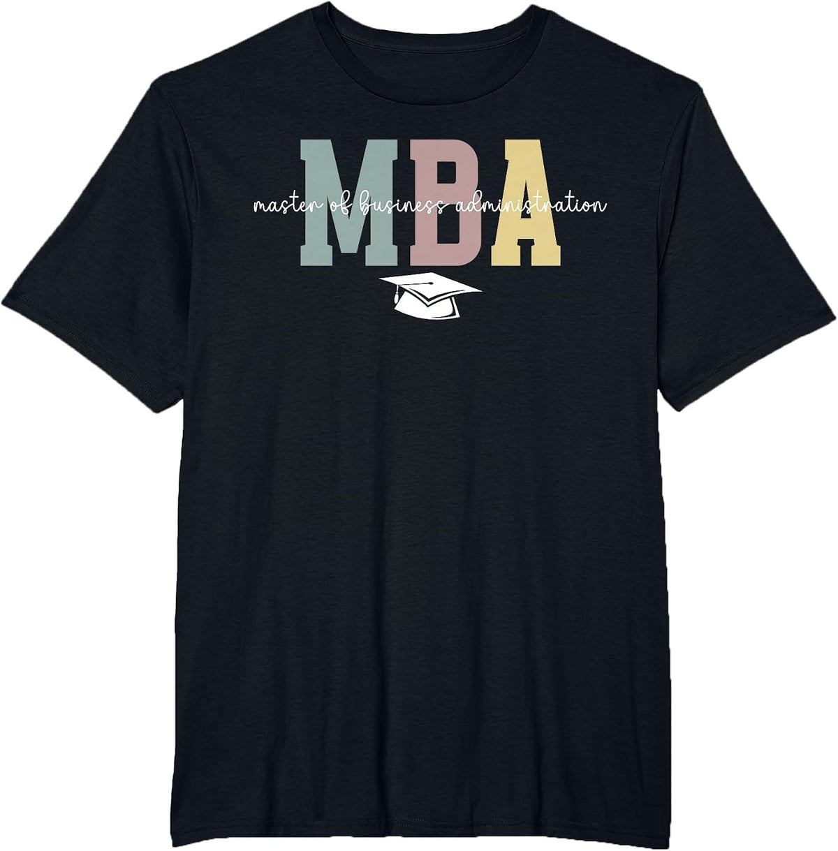 MBA Master of Business Administration Boho MBA Graduation T-Shirt - Black