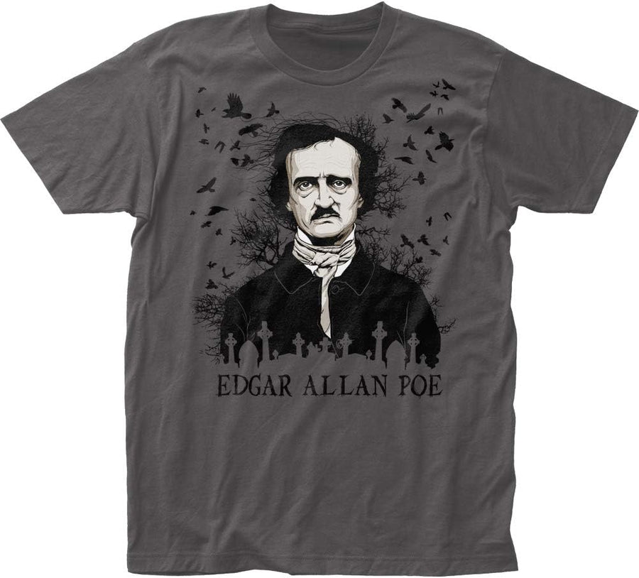 Impact Merchandising Edgar Allan Poe Ravens Slim-Fit T-Shirt Charcoal - As Pictured
