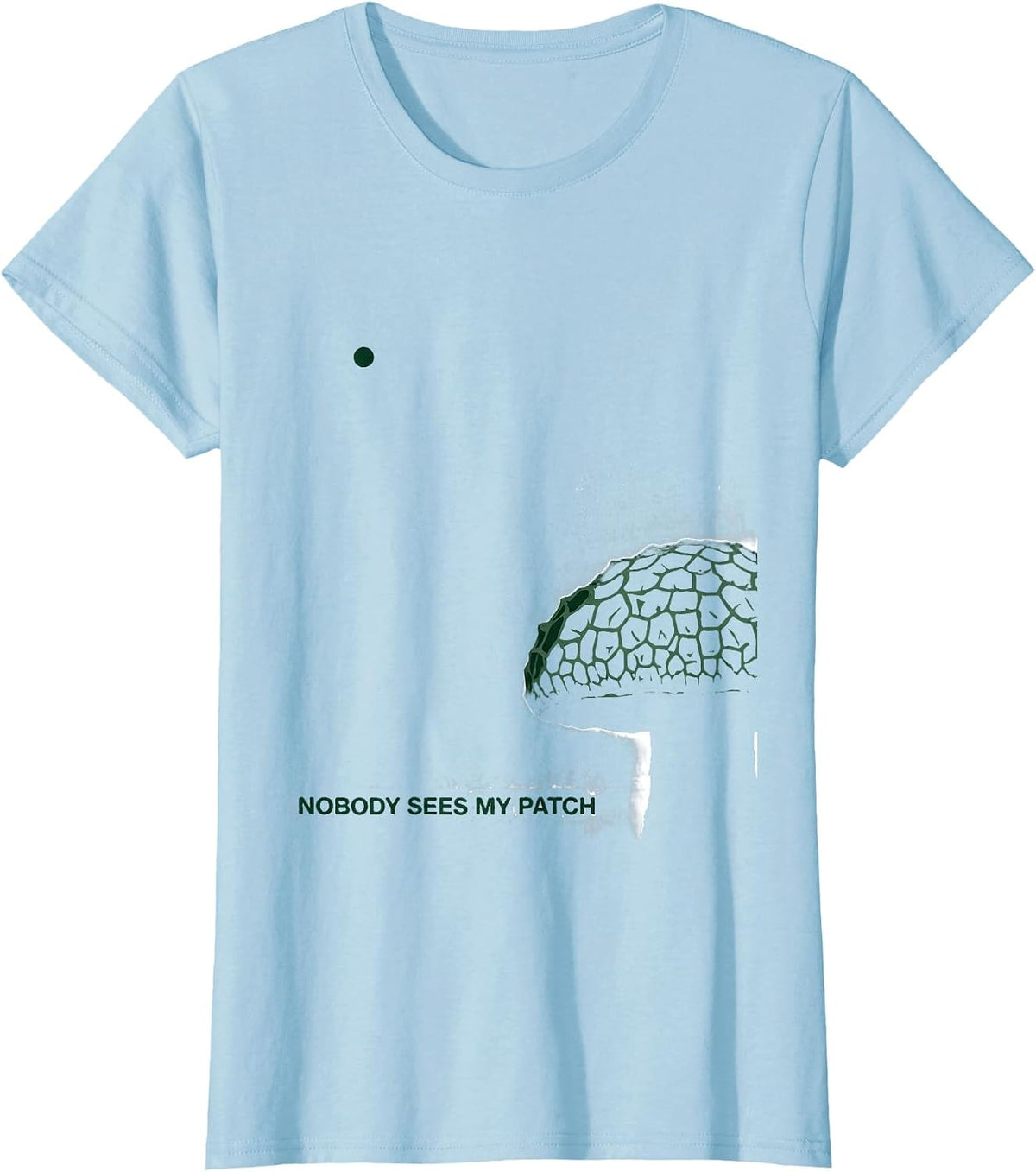 Nobody Sees My Patch Funny Morel Mushroom Forager Retro Gift T-Shirt - Baby Blue