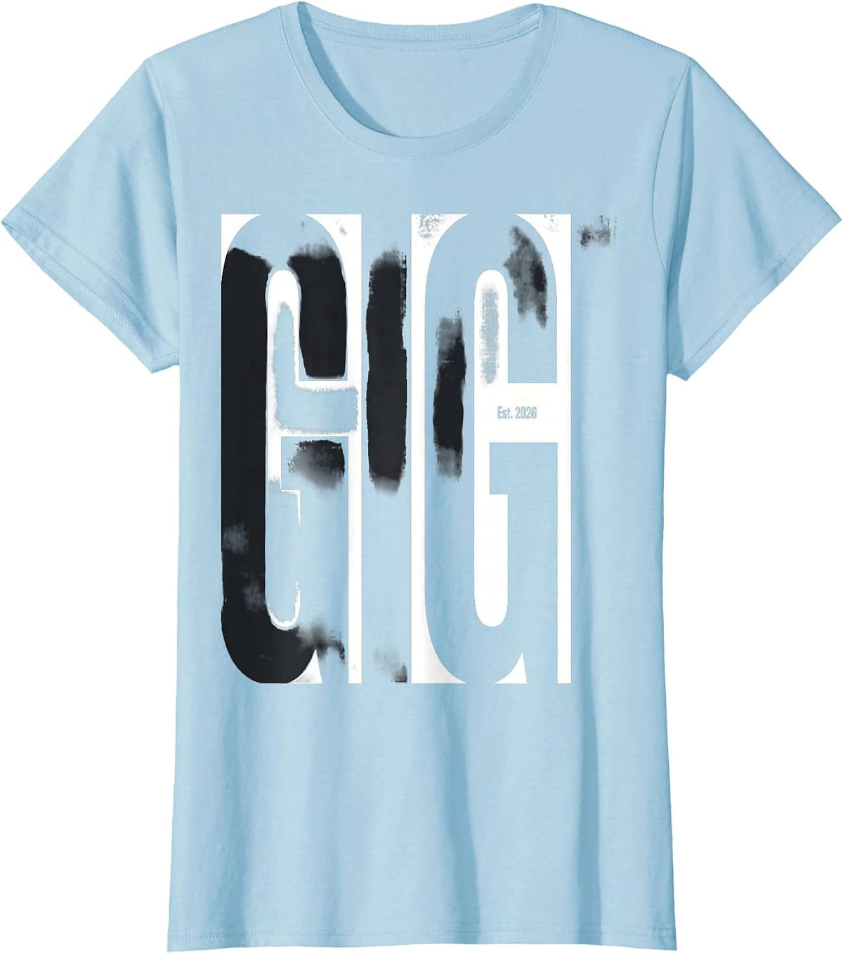 Gigi Est 2026 First Time Grandma Gift Grandparent T-Shirt - Baby Blue
