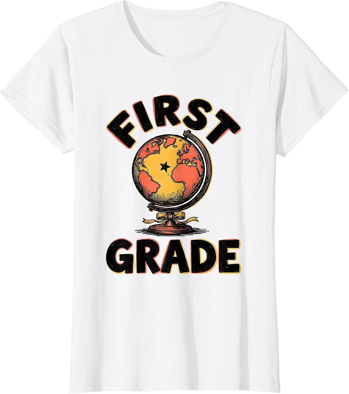 First Grade Playful Back To School First Day of First Grade T-Shirt - White
