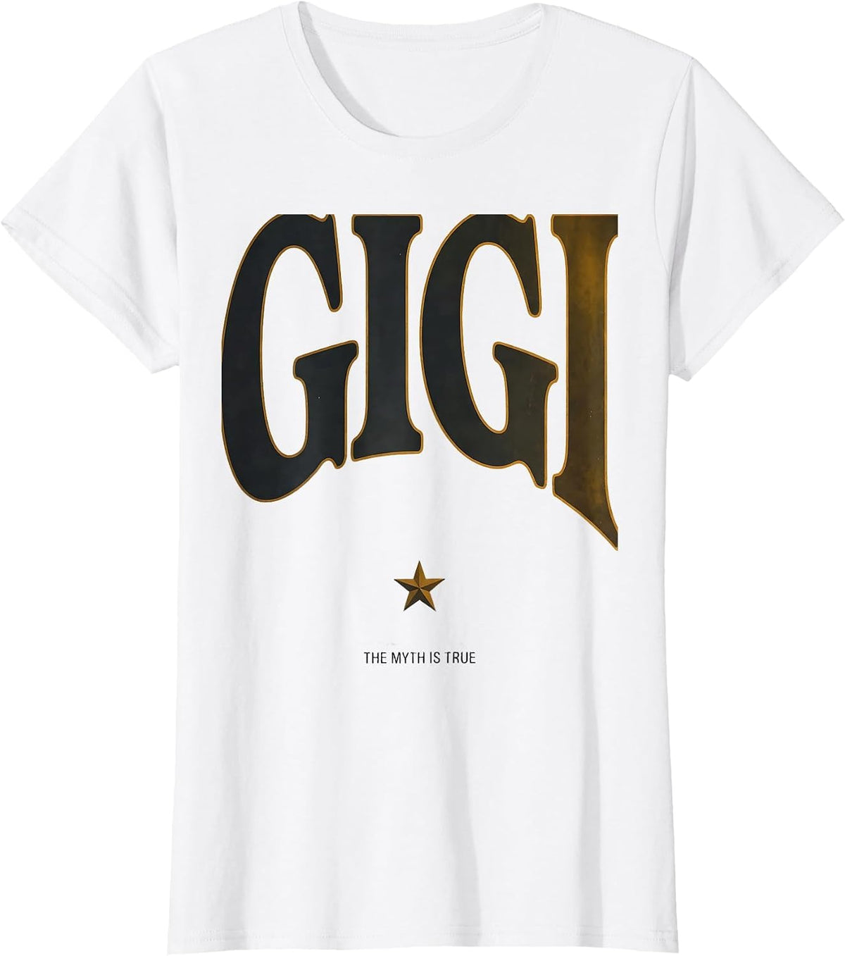 Gigi: The Myth Is True Funny Grandparent Tribute T-Shirt - White