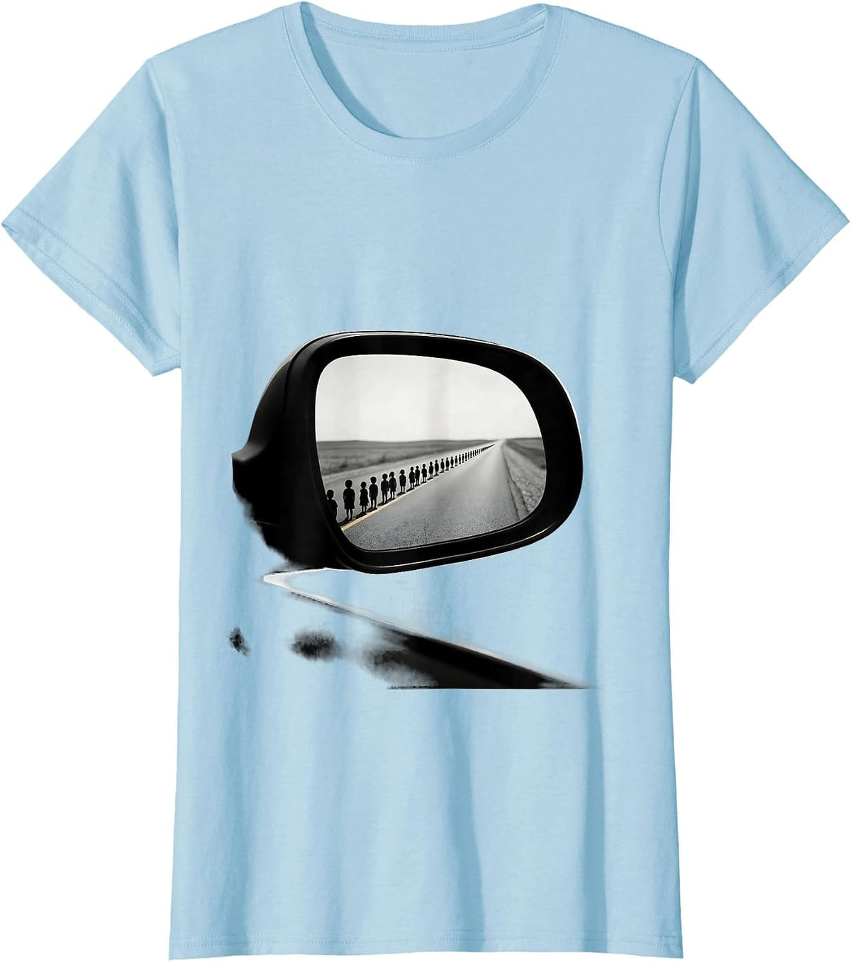 Women's School Bus Driver Minimalist Driver Humor T-Shirt - Baby Blue