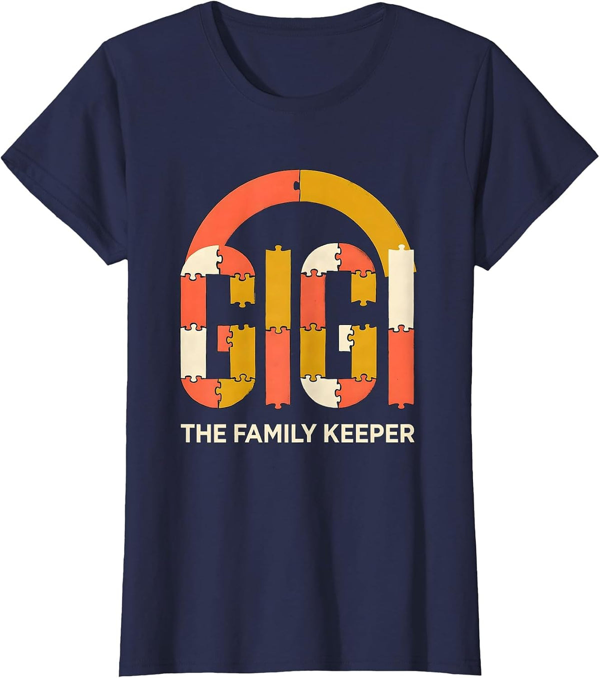 Women's I'm Gigi The Family Keeper Funny Grandma Gift T-Shirt - Navy Blue