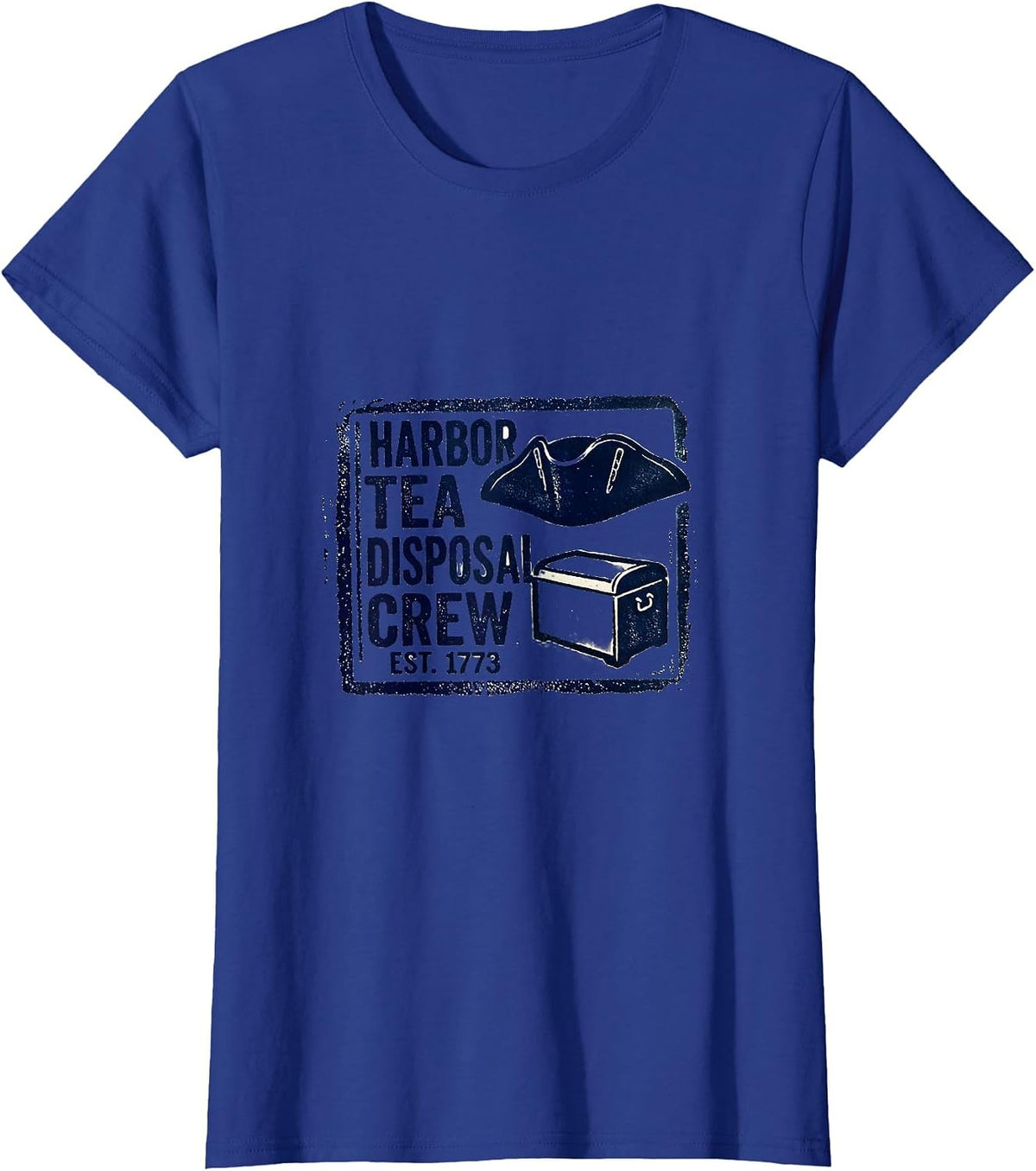 Women's Harbor Tea Disposal Crew Est. 1773 Funny History Teacher 4th T-Shirt - Royal Blue