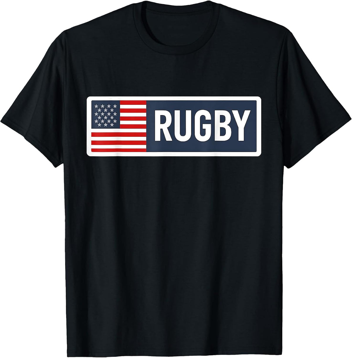 USA Rugby American Flag T-Shirt - Black