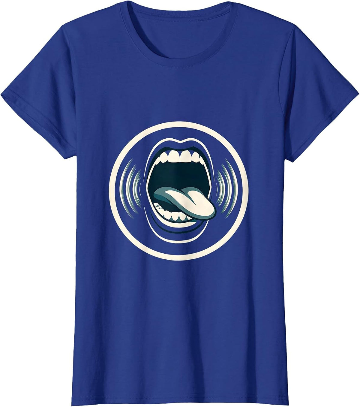 Women's Speech Pathologist Mouth Anatomy Illustration T-Shirt - Royal Blue