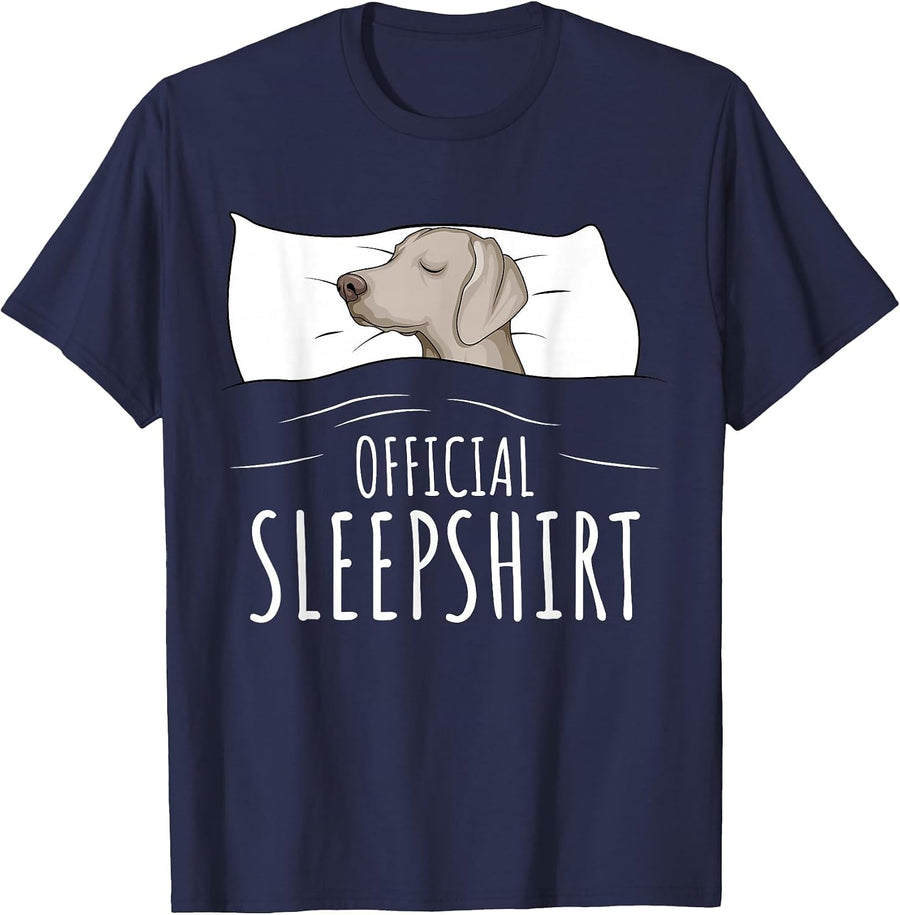 Weimaraner Dog Official Sleepshirt T-Shirt - Navy Blue