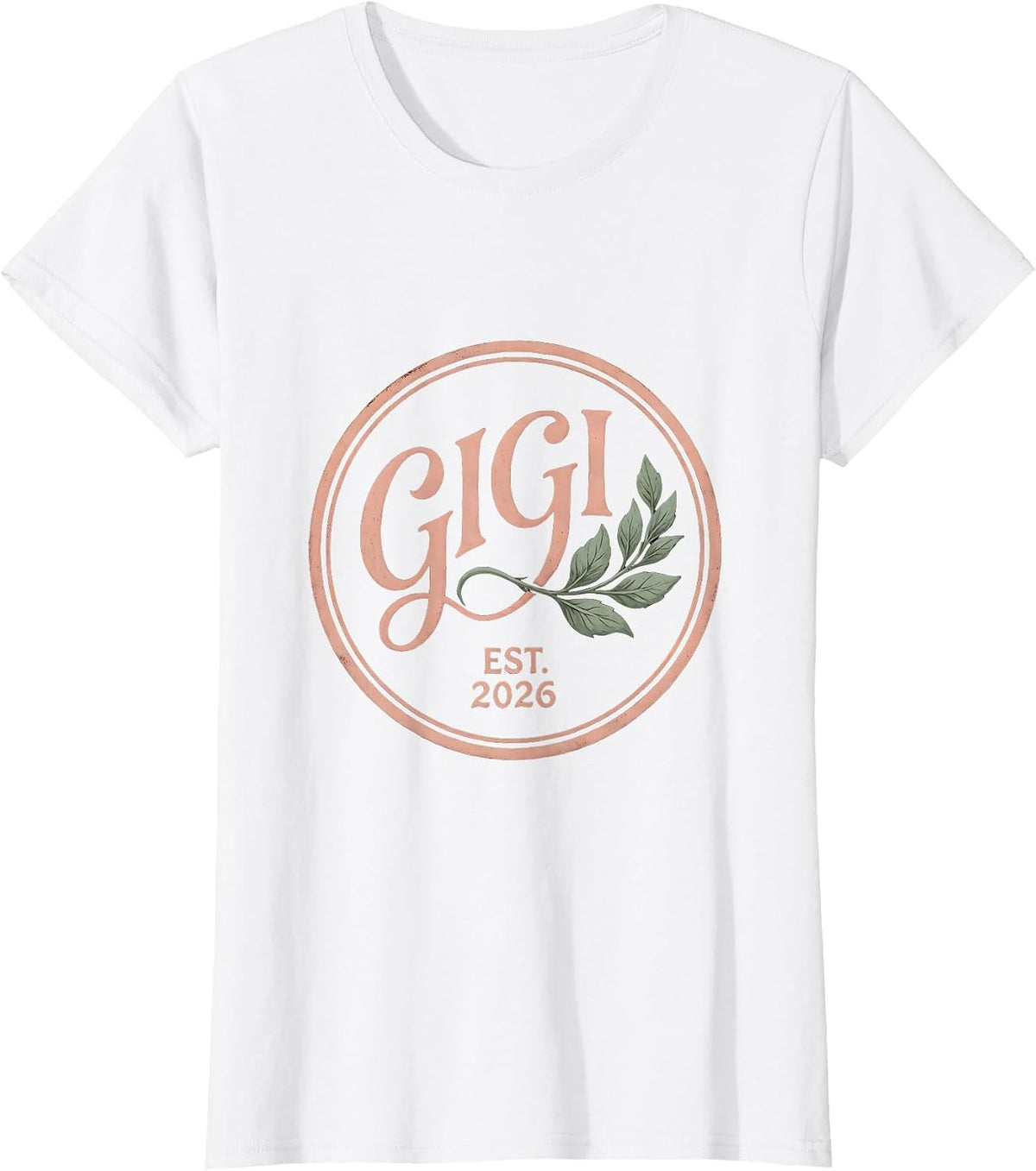 Gigi Est 2026 Boho First Time Grandma Spoiling Announcement T-Shirt - White