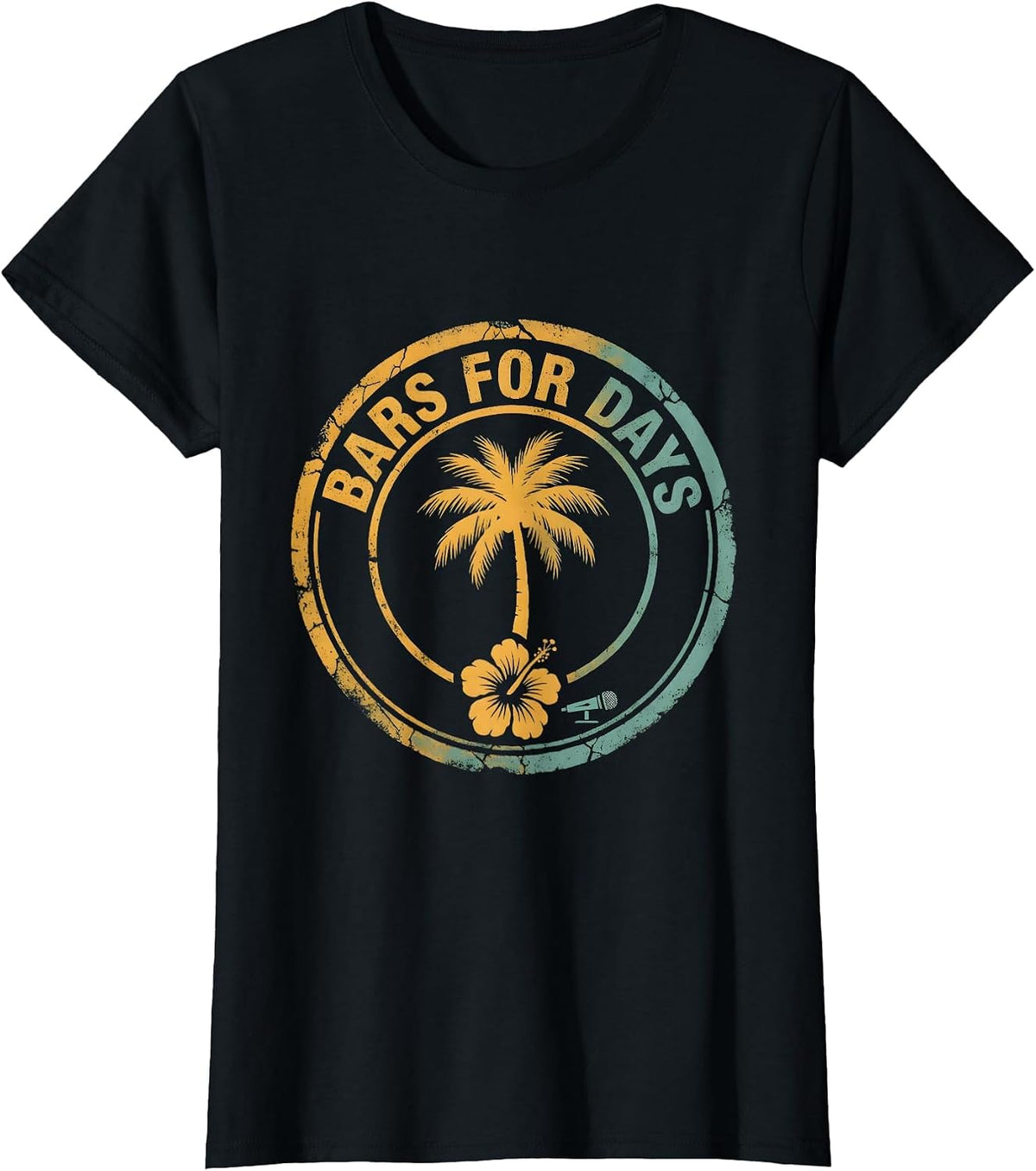 Bars For Days Hip Hop Graphic Design T-Shirt - Black