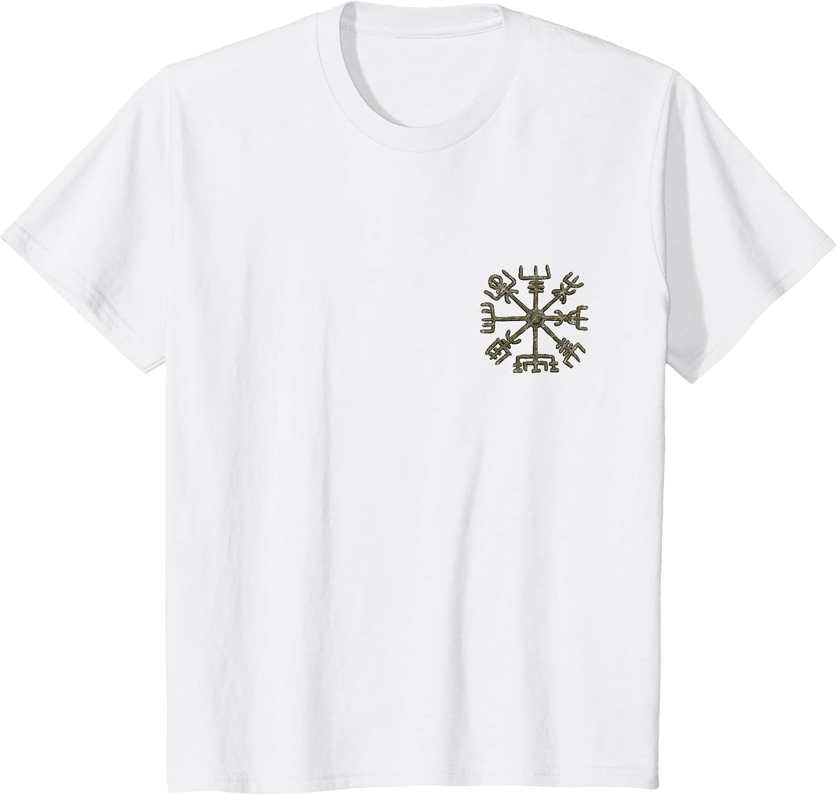 Vegvisir, Viking, Rune Circle, Nordic, Symbol, Odin, Thor T-Shirt - White