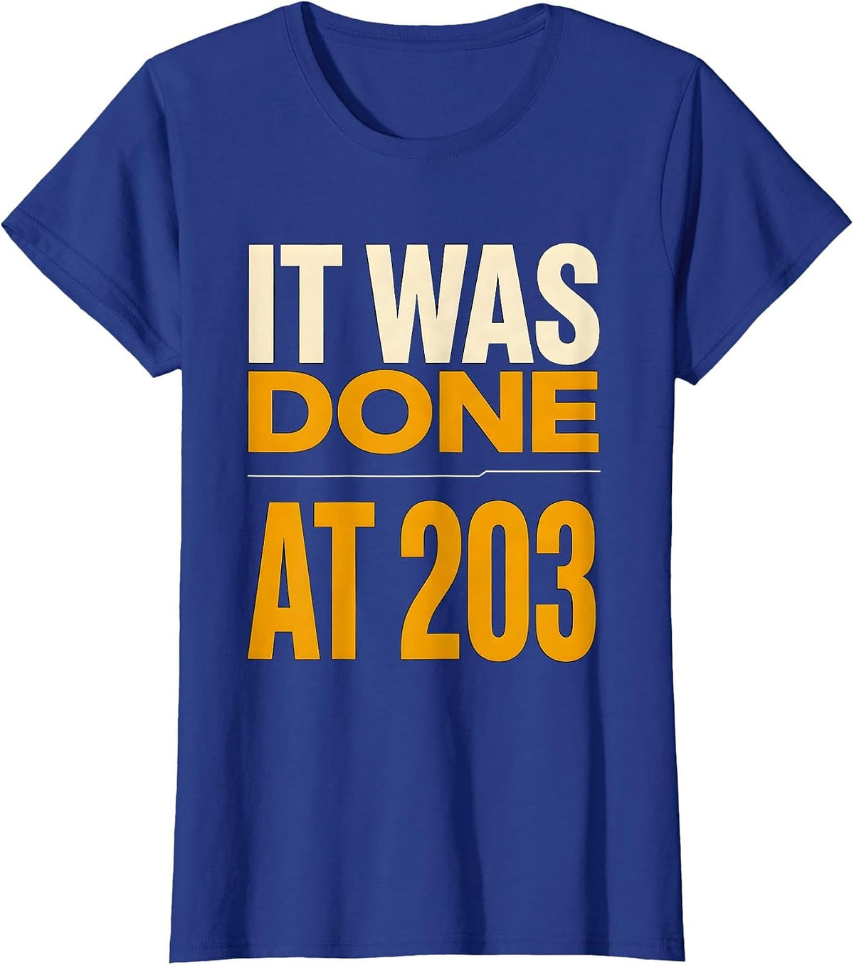 Women's It Was Done At 203 Funny BBQ Grill Grilling Dad Pulled Pork T-Shirt - Royal Blue