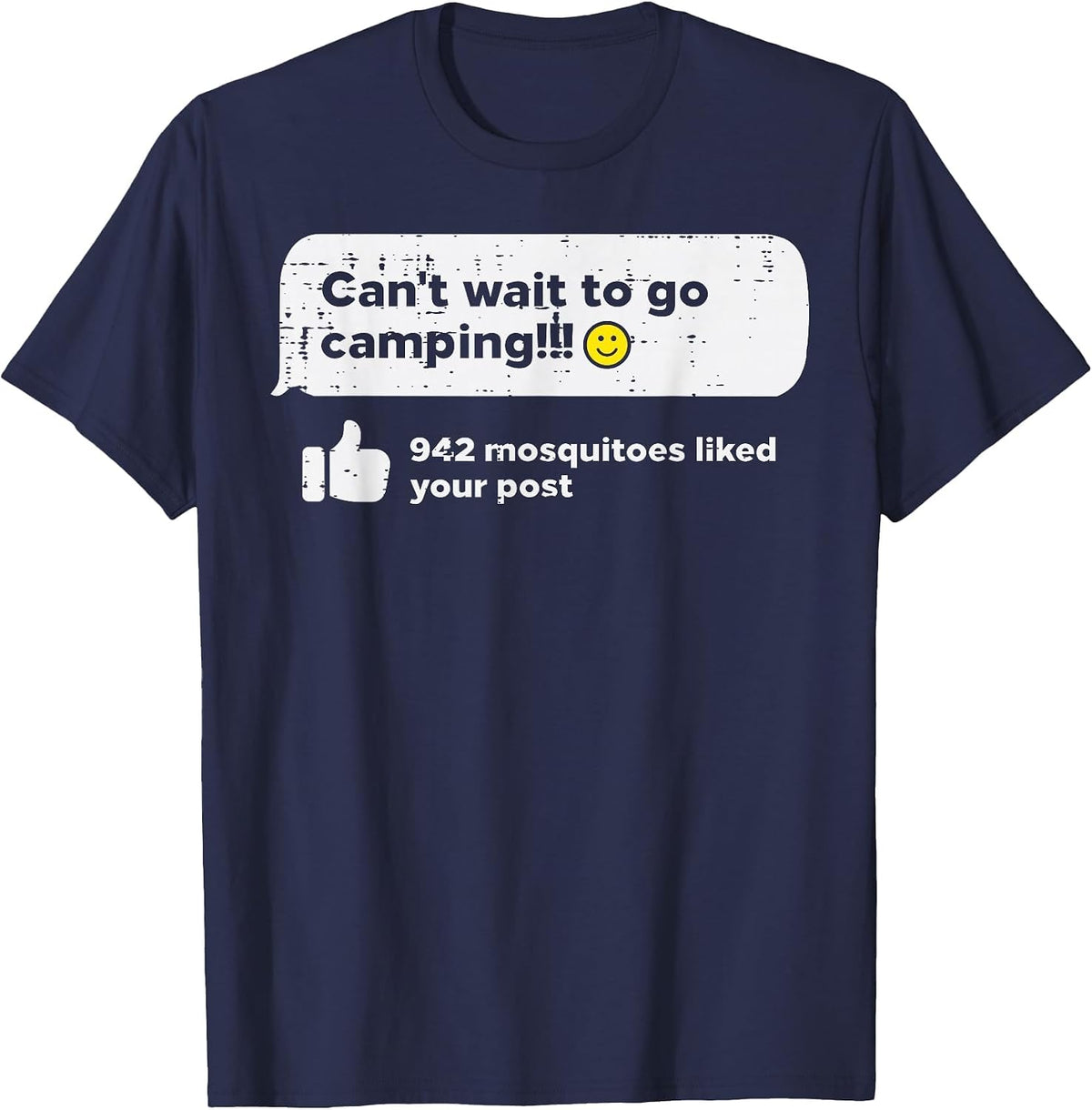 Cant Wait Go Camping Mosquitoes Camper Women Girls Kids Men T-Shirt - Navy Blue