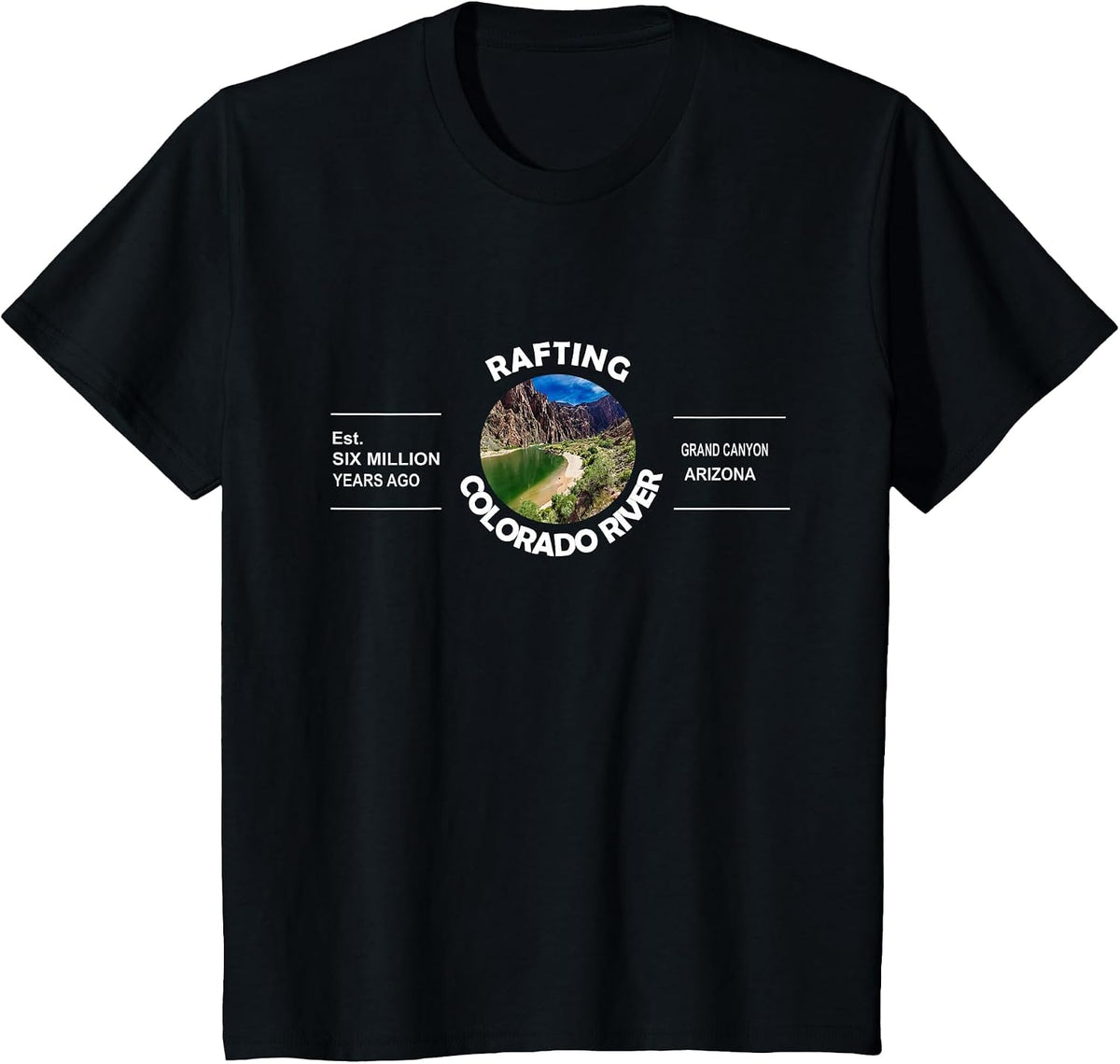 Rafting Colorado River Grand Canyon Arizona T-Shirt - Black