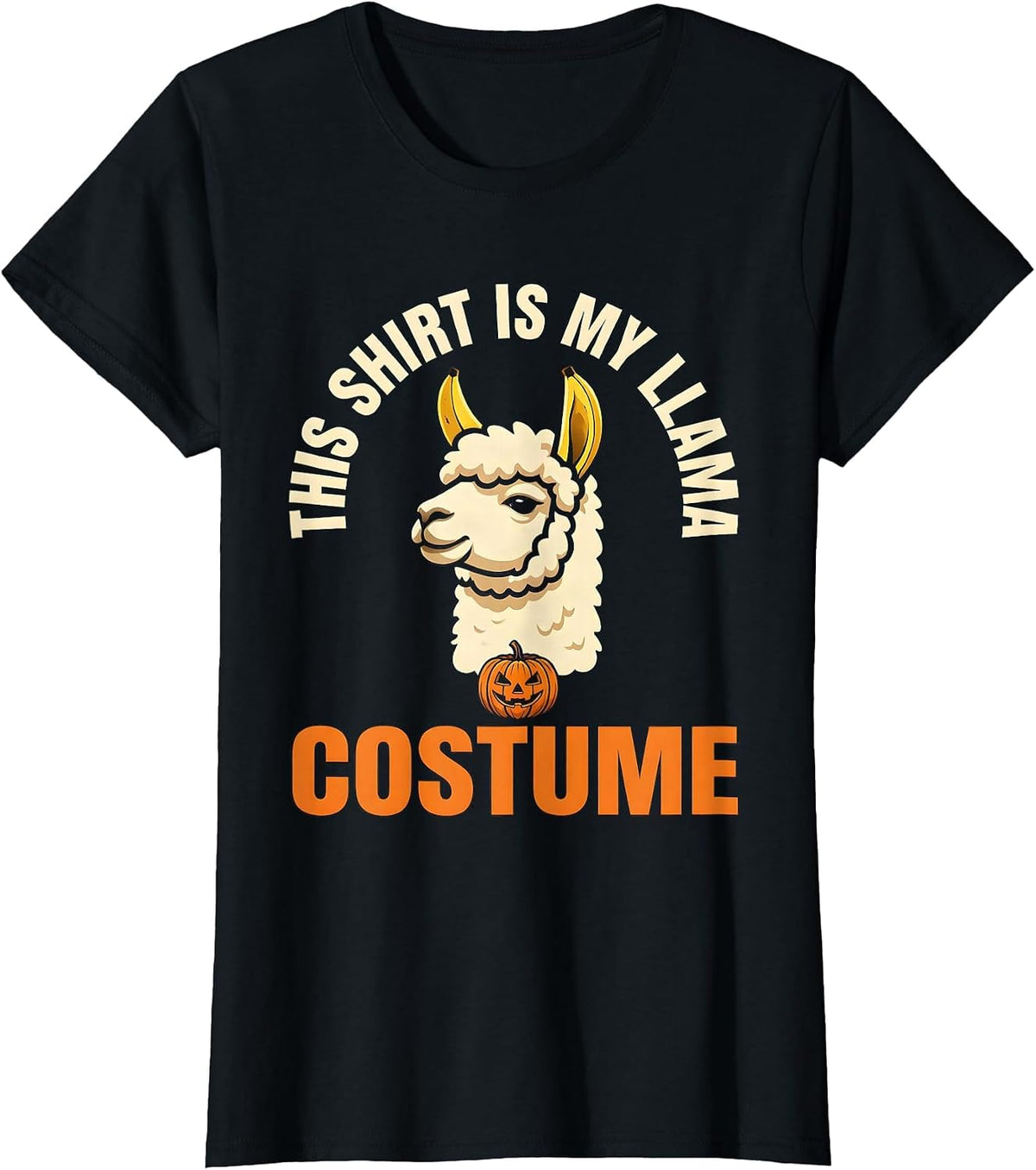 This Shirt Is My Llama Costume Funny Animal Lover Halloween T-Shirt - Black
