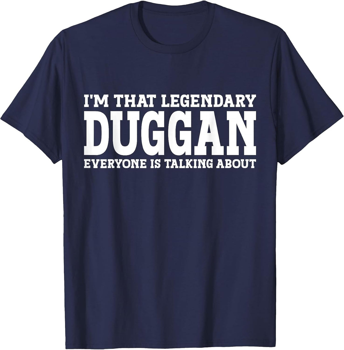 Duggan Surname Funny Team Family Last Name Duggan T-Shirt - Navy Blue