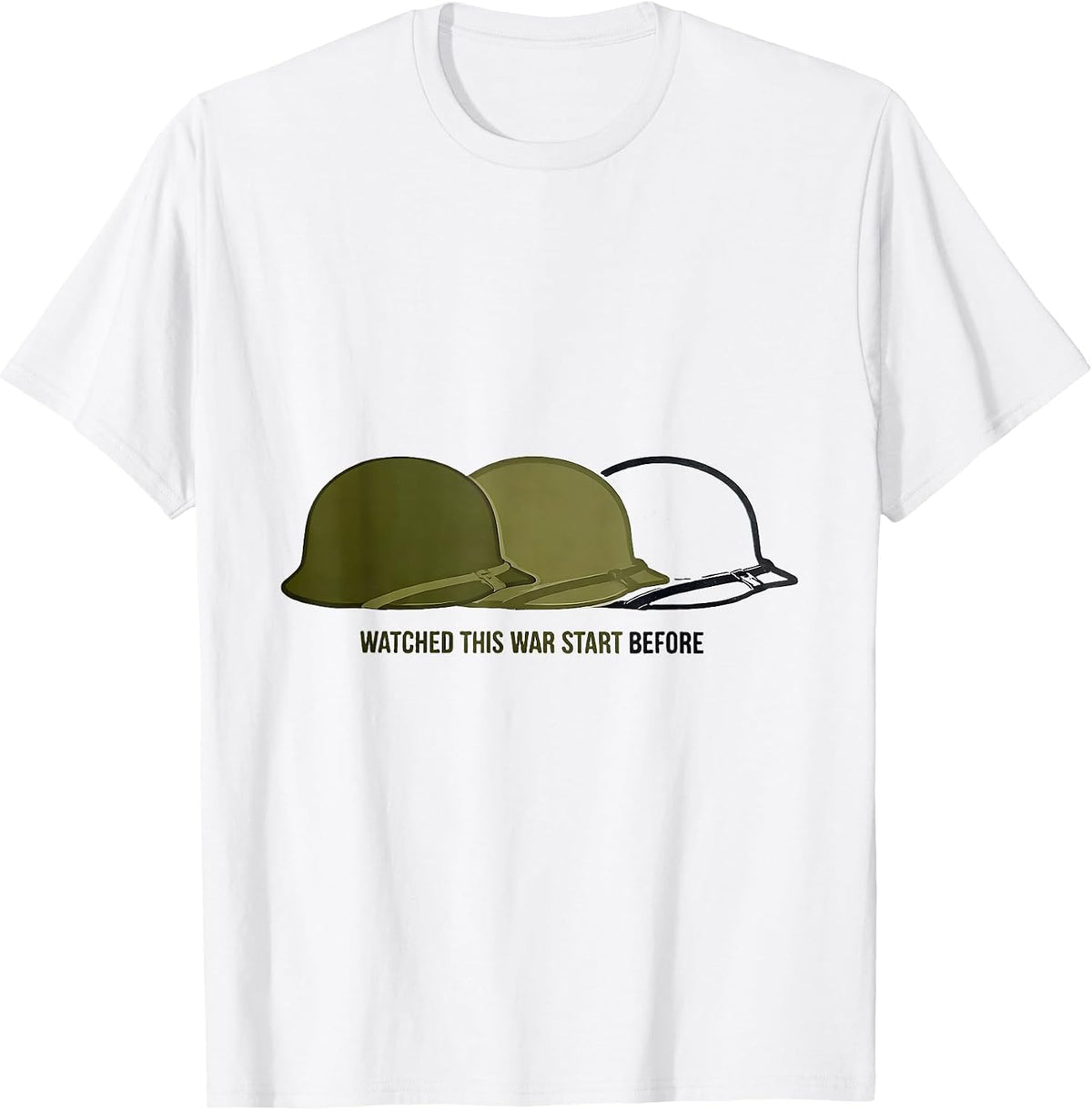 Men's Watched This War Start Before Funny History Buff WW1 Teacher T-Shirt - White