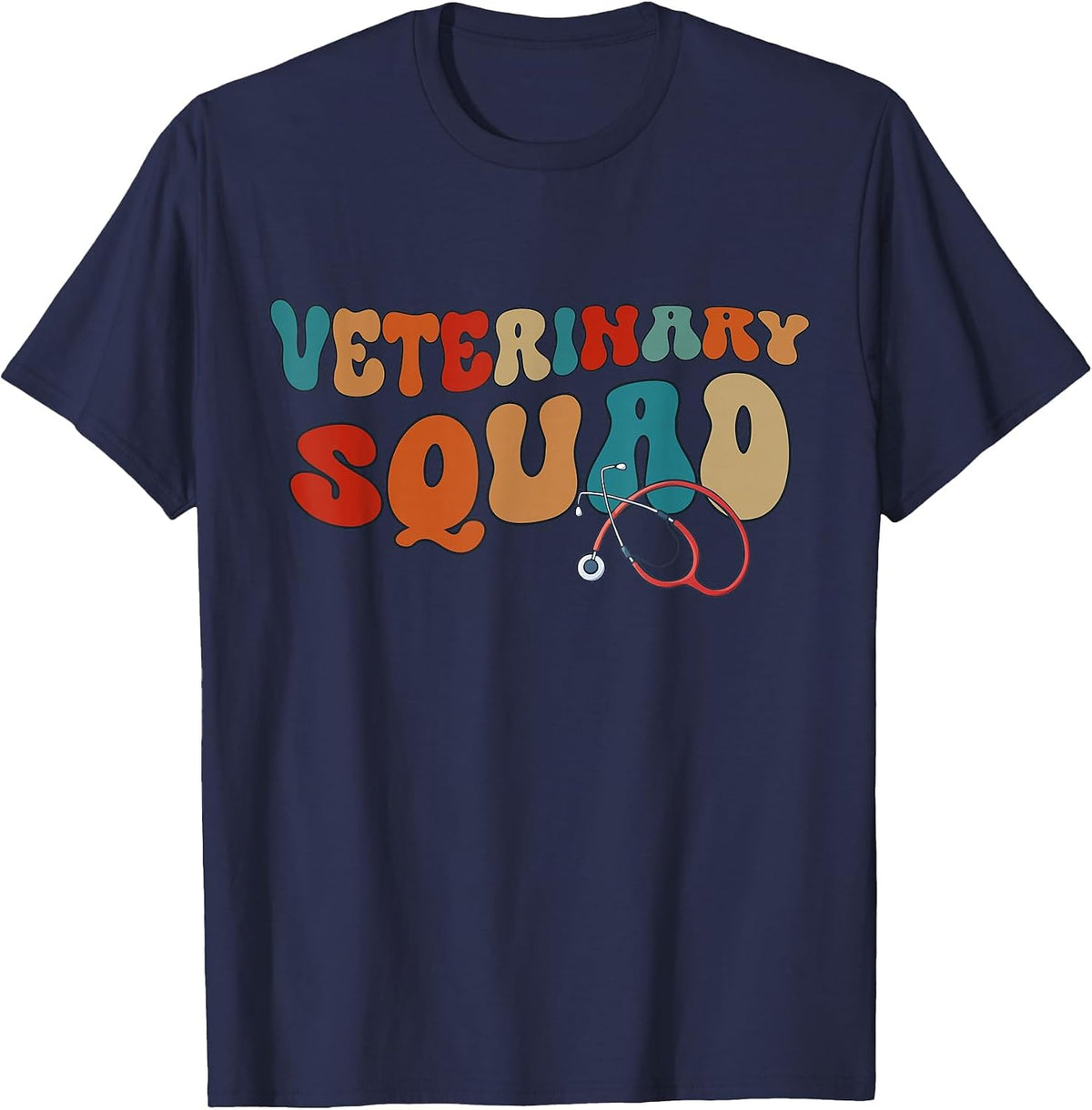 Veterinary Squad Design Veterinary Medicine Assistant T-Shirt - Navy Blue