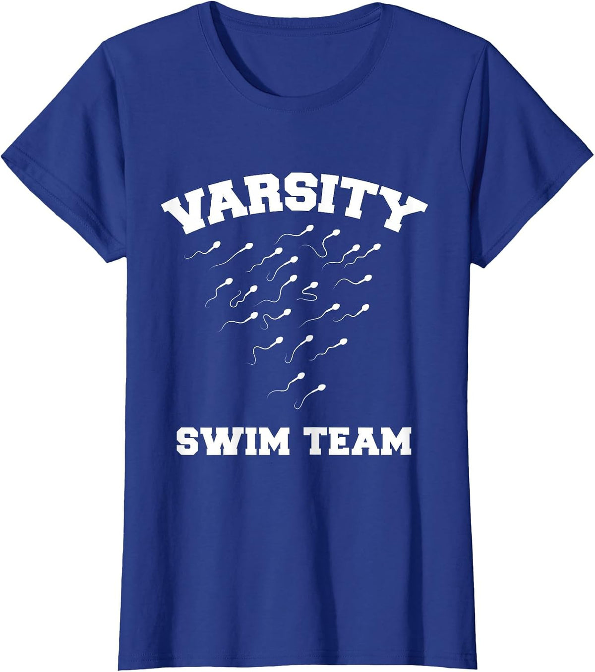 Varsity Swim Team Swimming Sperm T-Shirt - Royal Blue