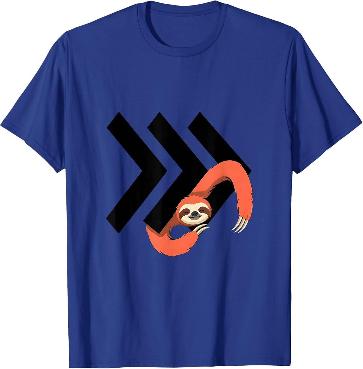 Men's Sloth Fast-Forward Chill Humor Animal Lover Gift T-Shirt - Royal Blue