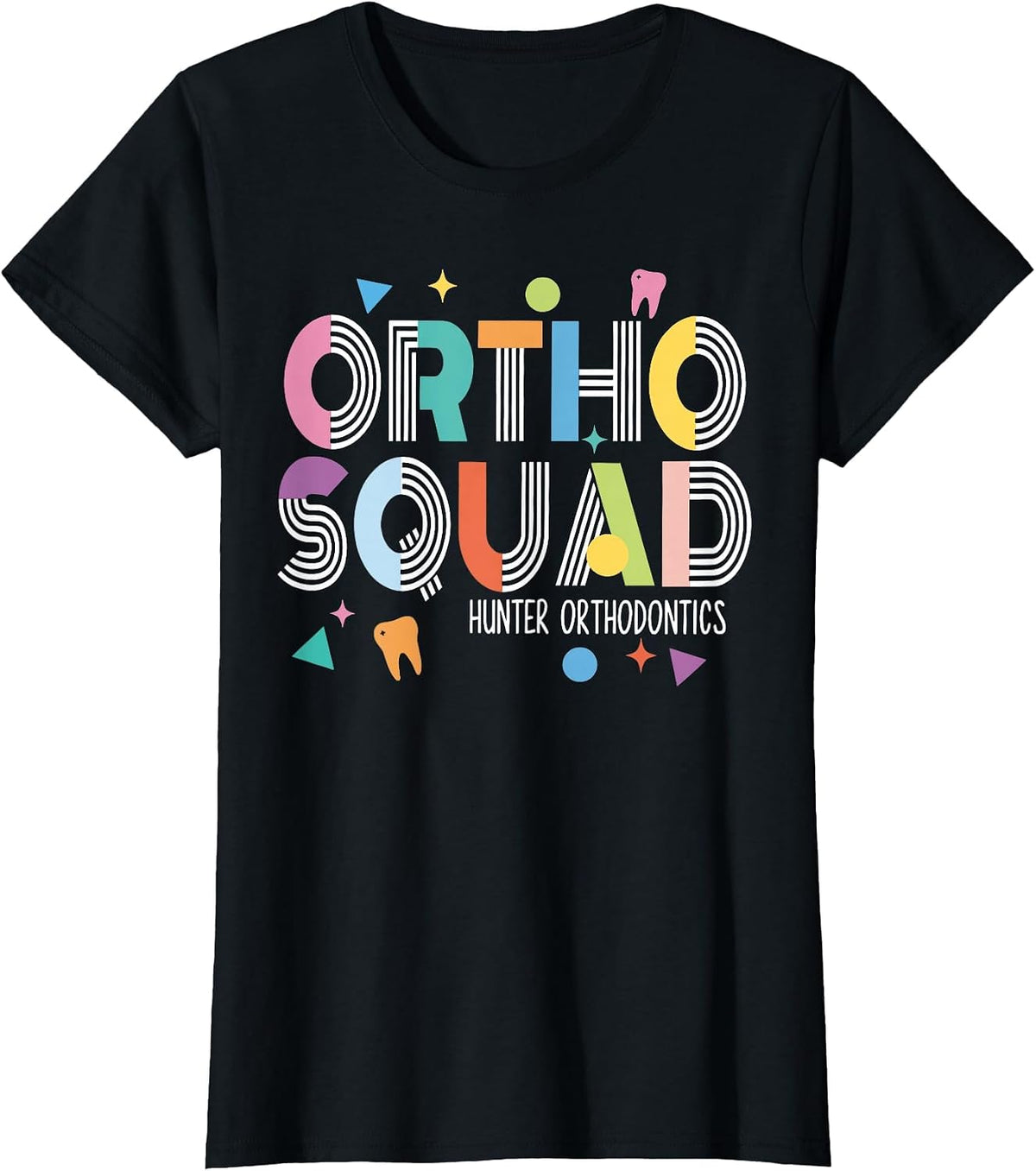 Ortho Squad Orthodontic Assistant Dental Assistant Doctor T-Shirt - Black
