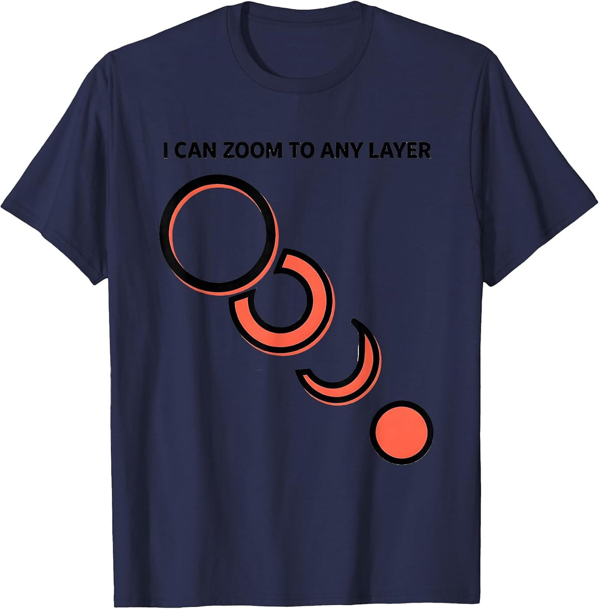 Men's I Can Zoom To Any Layer Astrophysics Science Black Hole T-Shirt - Navy Blue