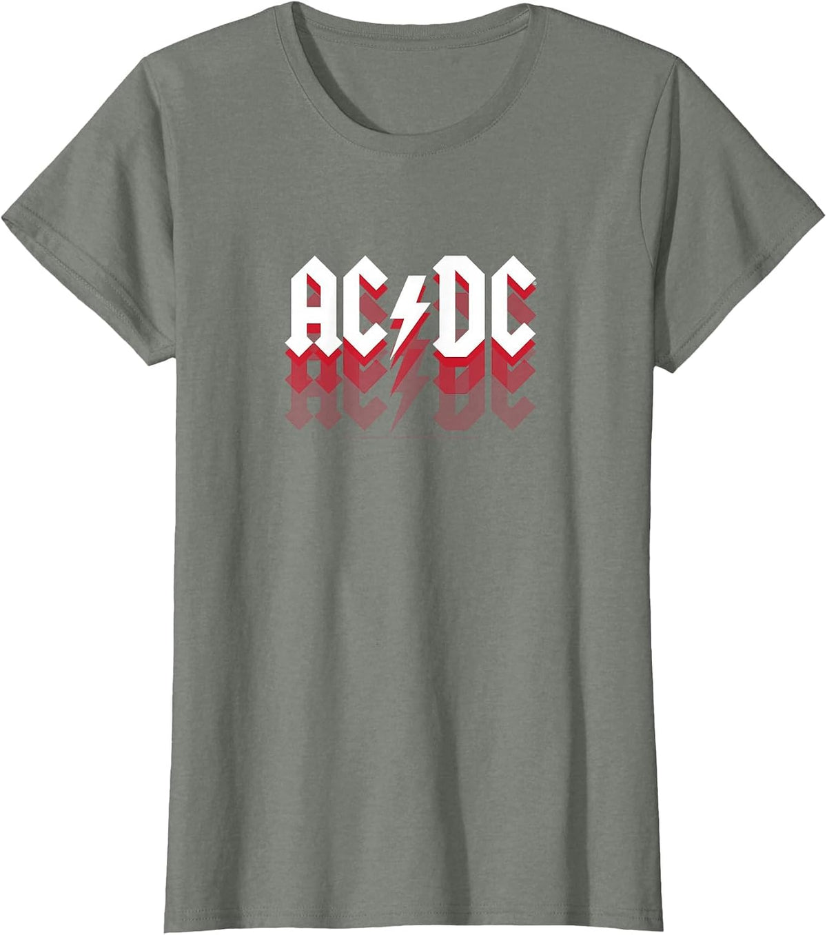 ACDC - Logo Fade T-Shirt - Olive Heather