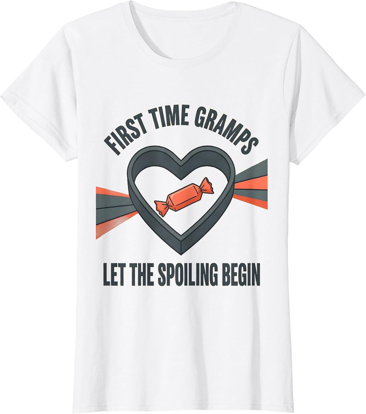 First Time Gramps Let The Spoiling Begin Grandpa T-Shirt, Women, White, XX-Large - As Pictured