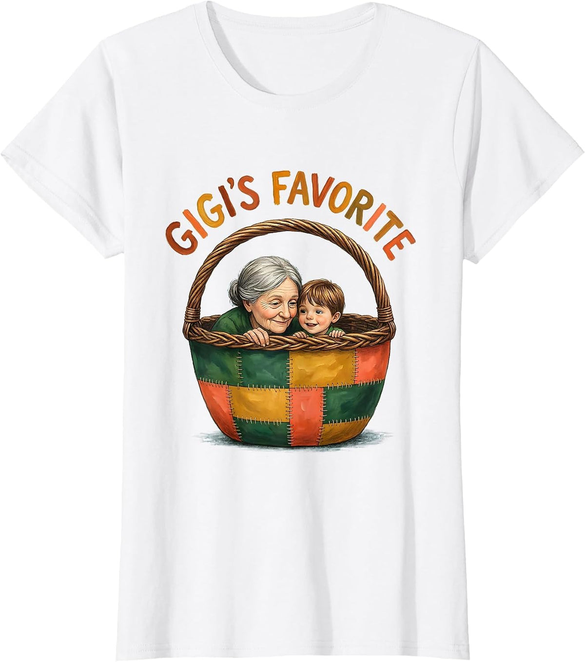 Women's Gigi's Favorite Storybook Grandma Grandchild Family Pride T-Shirt - White