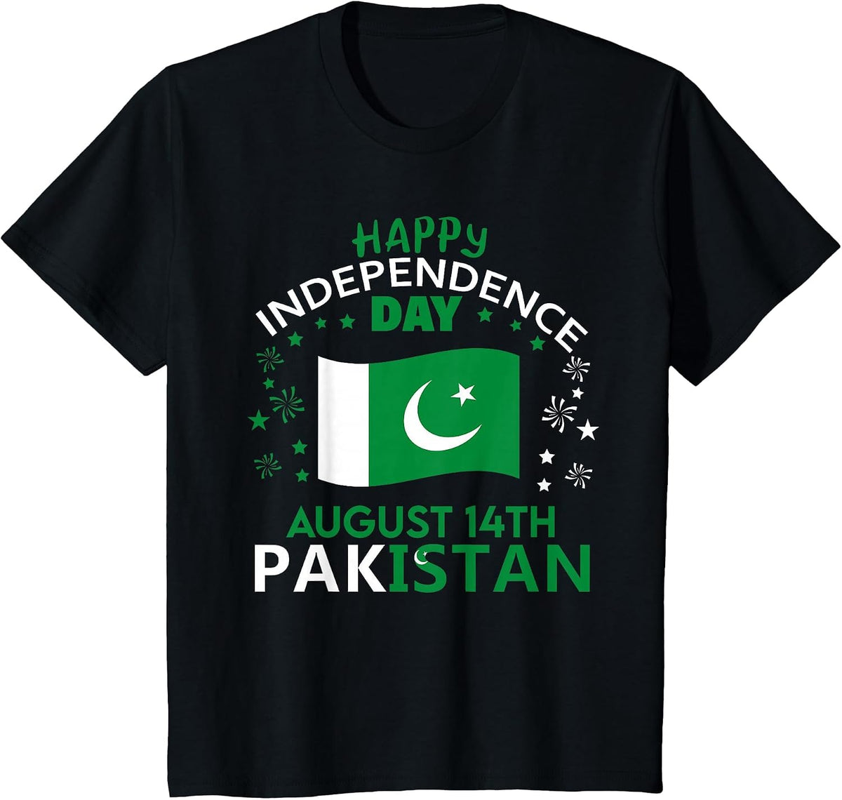 Pakistan 79th Independence Day Pakistani Pride Pakistan Flag T-Shirt - Black