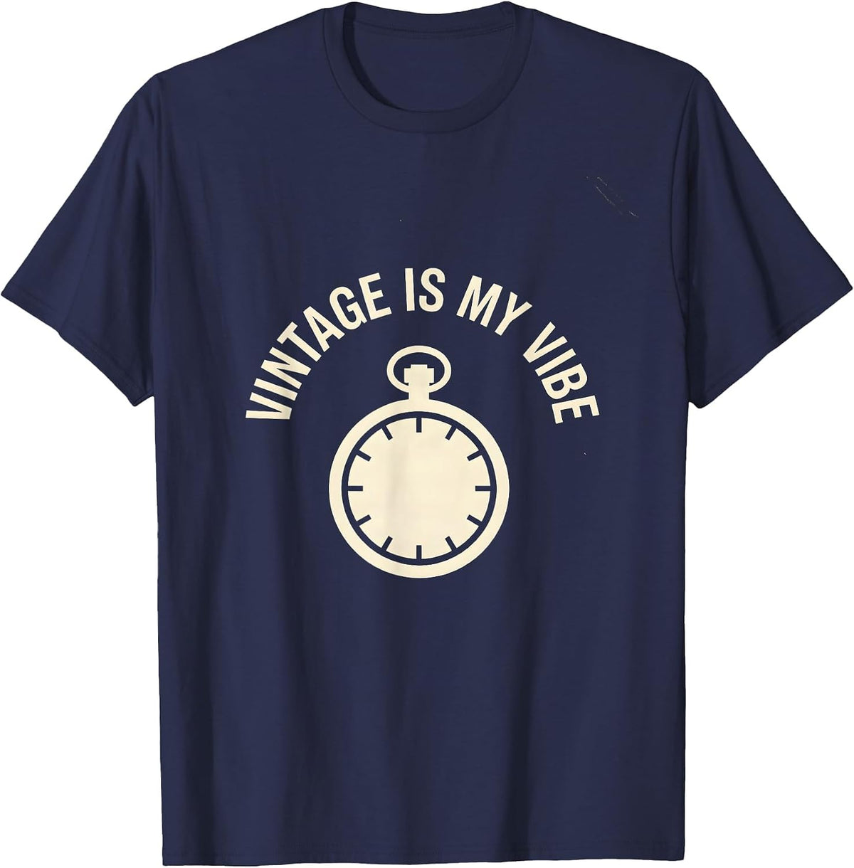 Vintage Is My Vibe Retro Style Design T-Shirt - Navy Blue