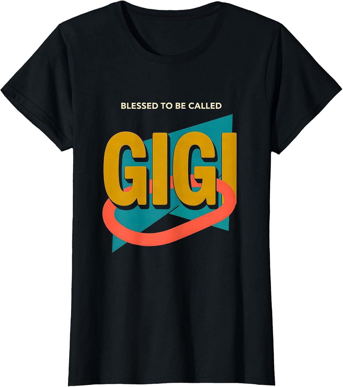 Women's Blessed To Be Called Gigi Sentimental Grandma Gift Christmas T-Shirt - Black