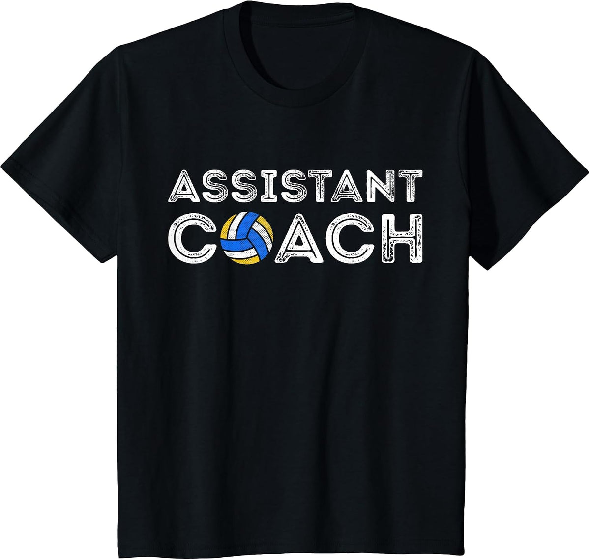 Volleyball Assistant Coach Appreciation Funny Coaching T-Shirt - Black