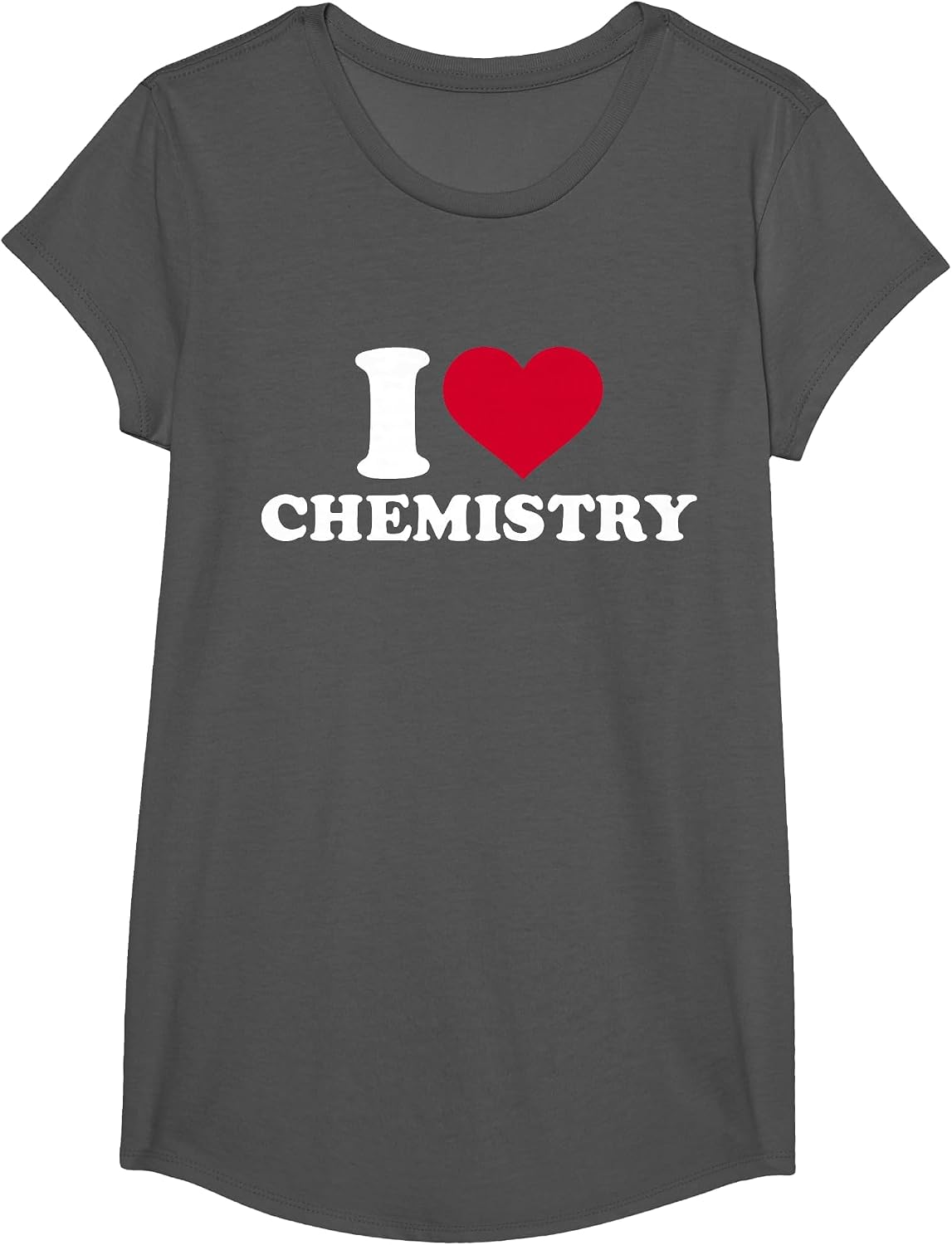 I Love Chemistry T-Shirt - Girls Asphalt Grey