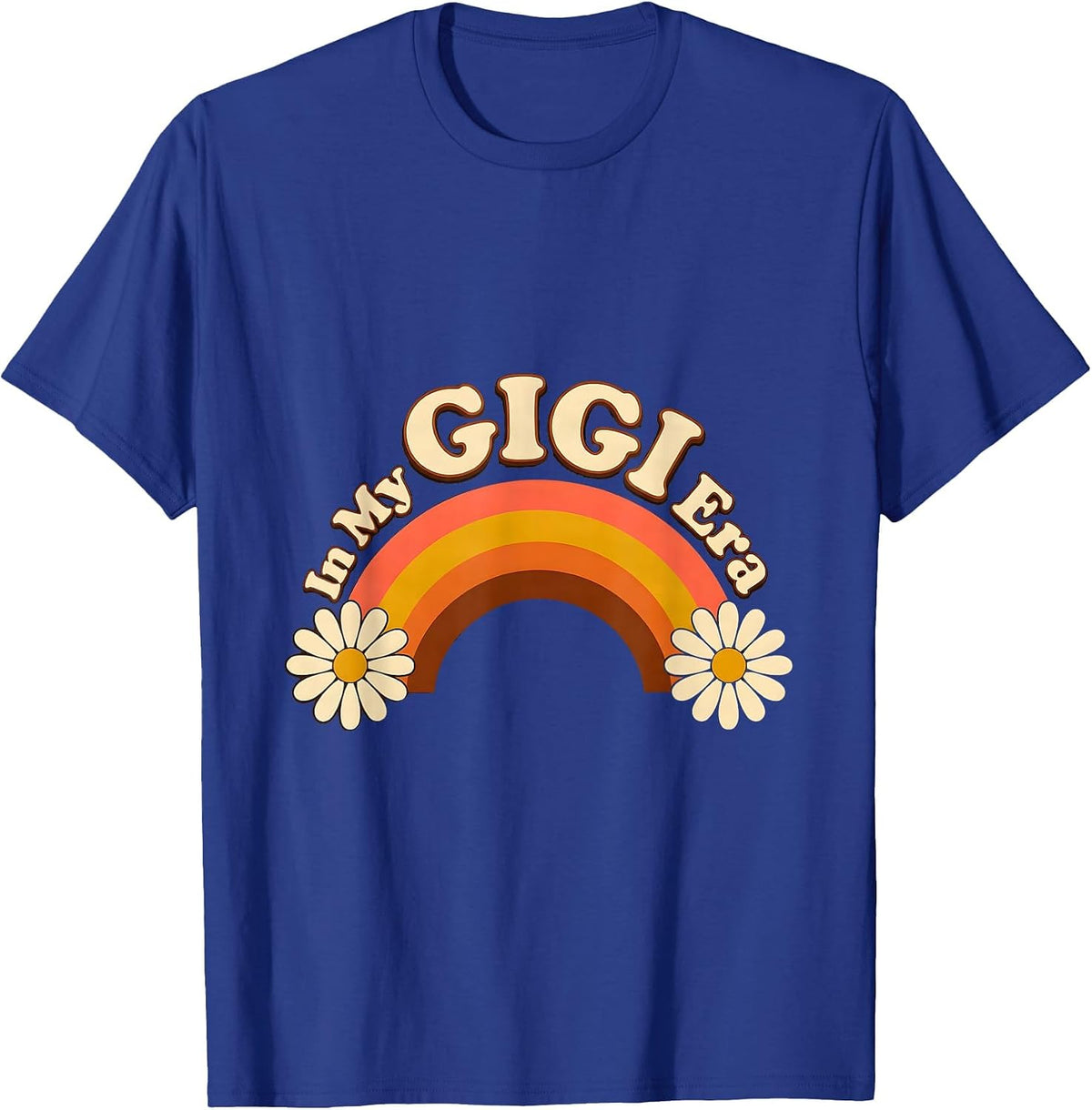 Men's In My Gigi Era Retro Groovy Mothers Day Gigi Grandma T-Shirt - Royal Blue