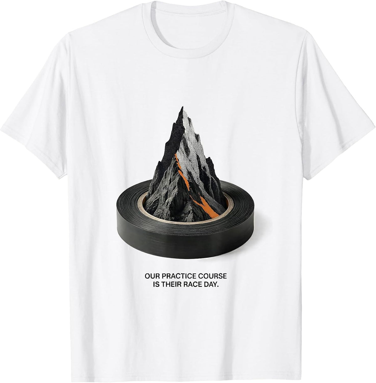 Men's Our Practice Course Is Their Race Day Funny Runner Marathon T-Shirt - White