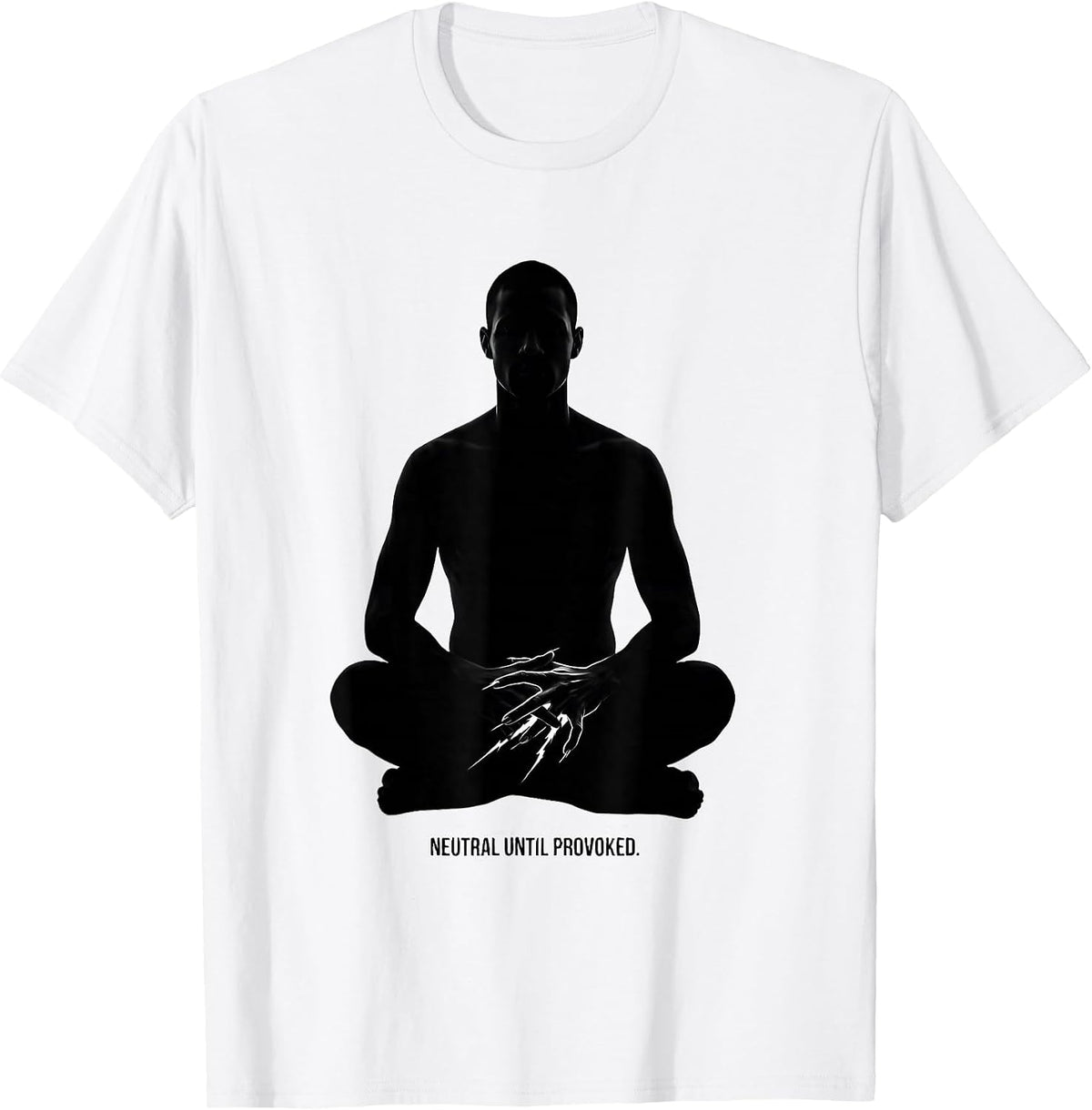 Men's Neutral Until Provoked Chaotic Neutral Roleplaying Humor T-Shirt - White