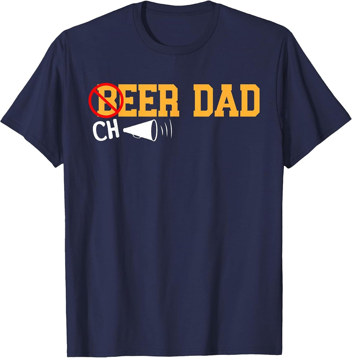 Cheerleader Dad Beer Cheerleading Cheer Dad T-Shirt - Navy Blue