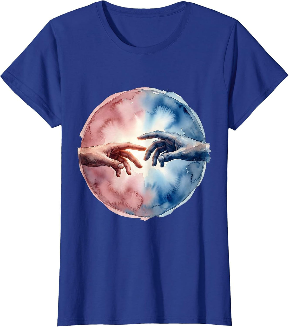 Women's Reaching Hands Suicide Prevention Awareness Design T-Shirt - Royal Blue