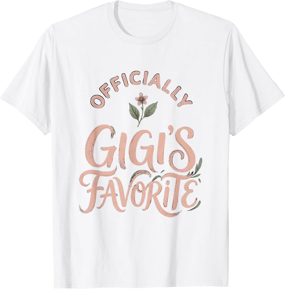 Men's Officially Gigi's Favorite Boho Typography Grandma Gift T-Shirt - White