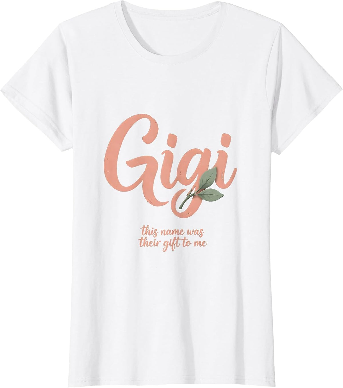 This Name Was Their Gift To Me Boho Typography Gigi Grandma T-Shirt - White
