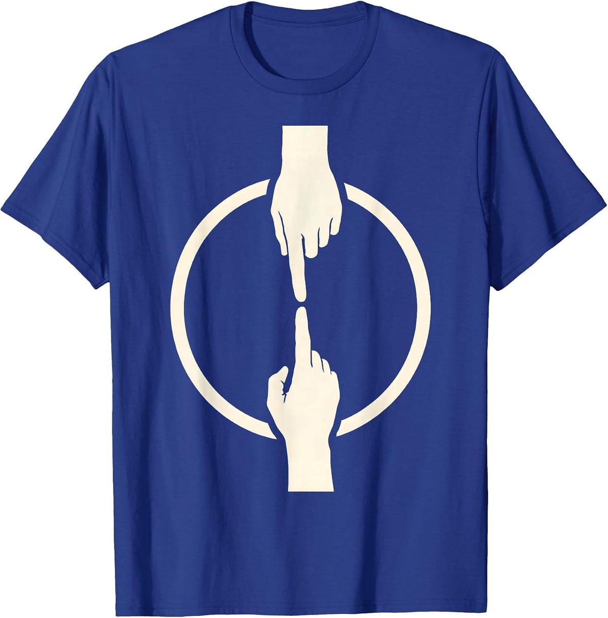 Divine Touch Sistine Chapel Inspired Graphic T-Shirt - Royal Blue