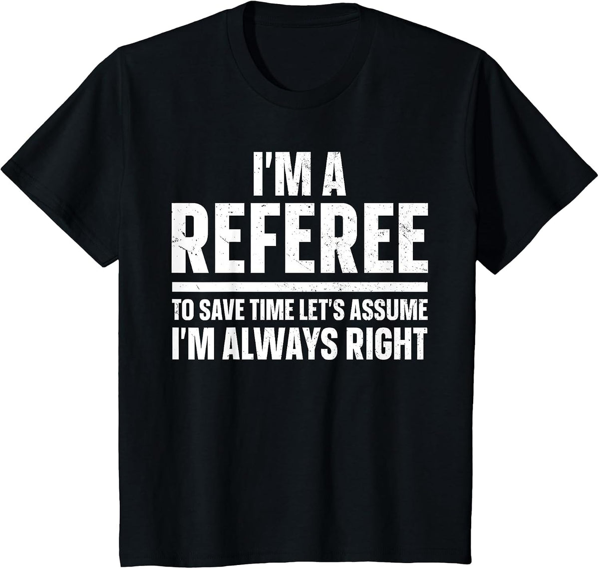 Cool Referee Design for Men Women Reffing Sports Ref Referee T-Shirt - Black